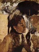 Edgar Degas The Woman Play Parasol oil painting picture wholesale